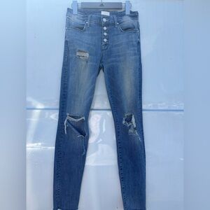 MOTHER Distressed Blue Women's Jeans